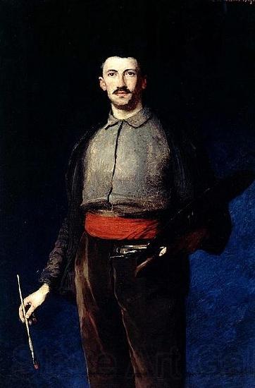 Ludwik de Laveaux Self-portrait with a palette Spain oil painting art